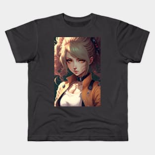 Anime Girl Cute with Blond Hair Kids T-Shirt